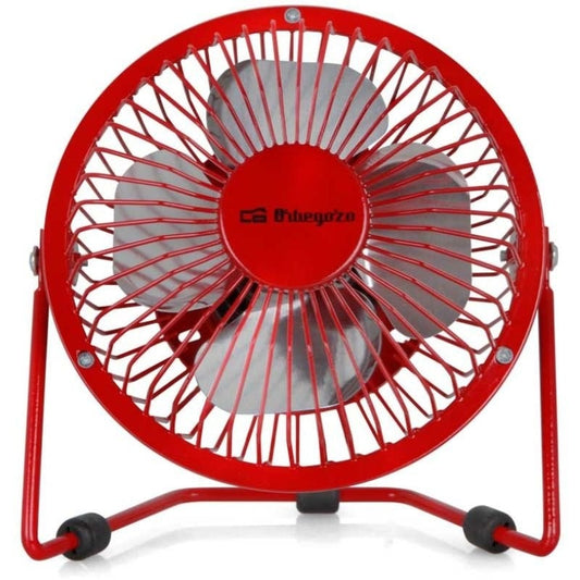 Mini Ventilador USB Orbegozo PW 1027/ Vermelho