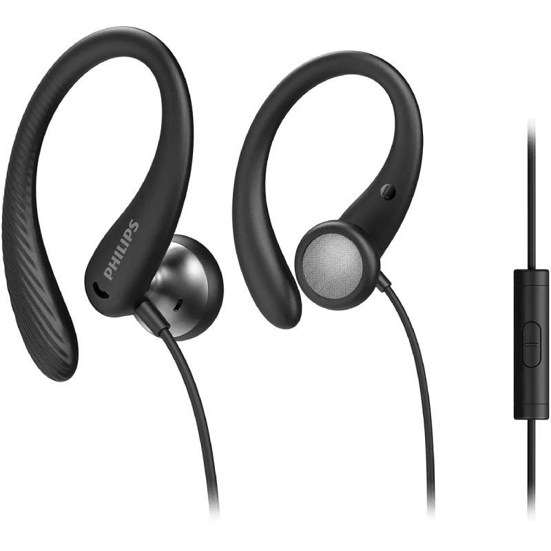 Auscultadores Desportivos Philips TAA1105BK/ com Microfone/ Jack 3.5/ Pretos