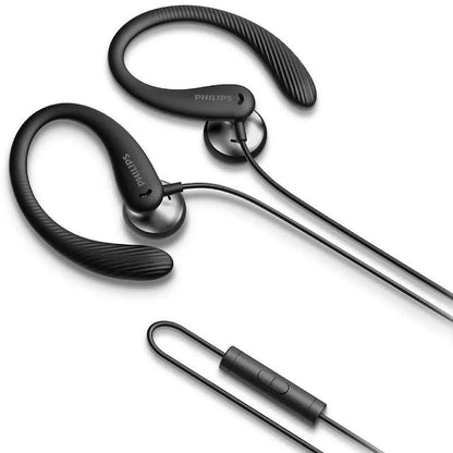 Auscultadores Desportivos Philips TAA1105BK/ com Microfone/ Jack 3.5/ Pretos