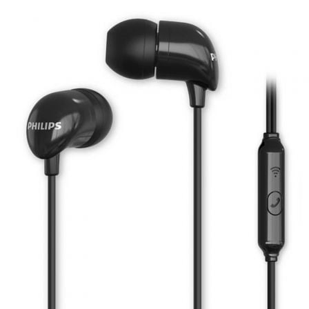 Auriculares Intrauditivos Philips TAE1126BK/ con Micrófono/ Jack 3.5/ Negros