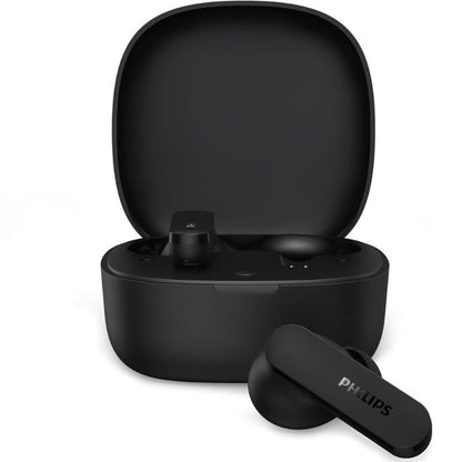 Auriculares Bluetooth Philips TAT2100BK con estuche de carga/ Autonomía 8h/ Negros