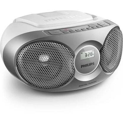 Radio CD Philips AZ215S/ 3W RMS/ con Cable/ Plata