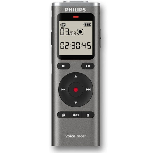 Gravador de Voz Philips VoiceTracer DVT1170/ 20kHz/ Prata