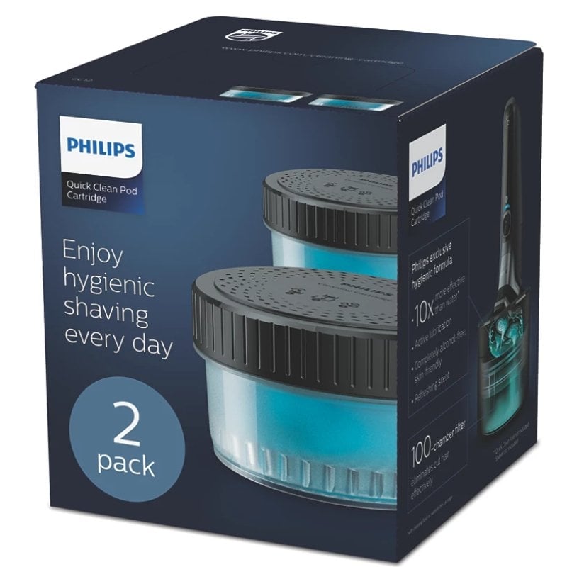 Cartucho de Dose de Limpeza Rápida Philips CC12/50/ para Máquinas de Barbear Philips/ 2 Unidades