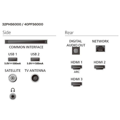 Televisor Philips 32PFS6000 32"/ Full HD/ Smart TV/ WiFi