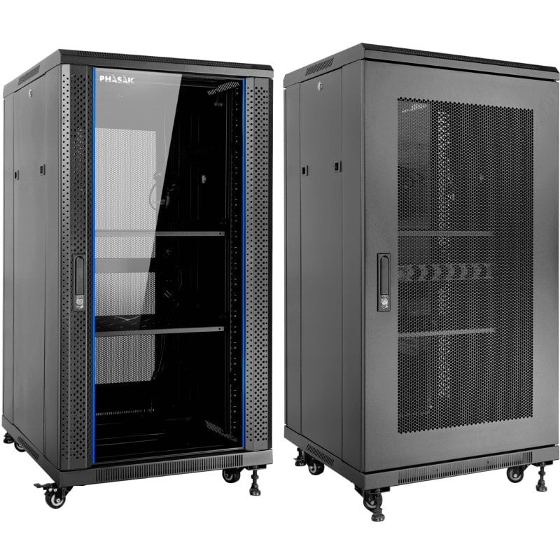 Armário Rack Mural Montado Phasak PHO 6618/ 19"/ Altura 18U