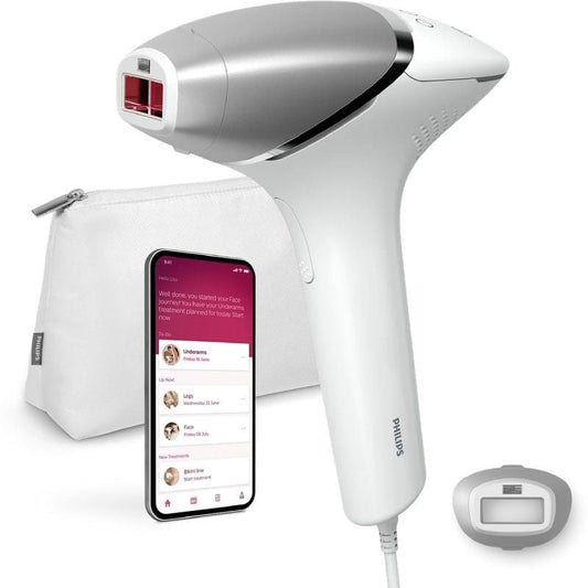 Depiladora de luz pulsada Philips Lumea IPL Série 8000 Prestige/ com Fio/ Inclui 3 Acessórios