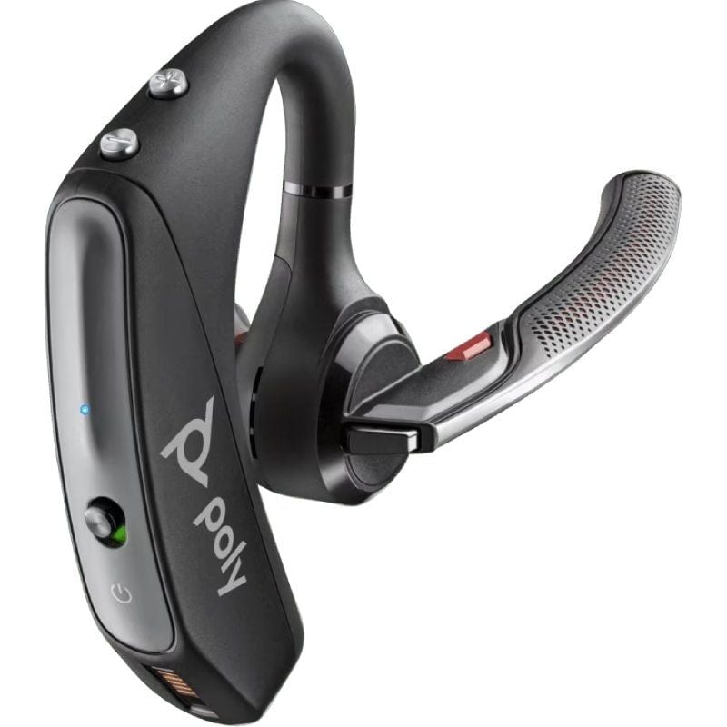 Auricular Inalámbrico Poly Voyager 5200 + Cable USB-A a Micro USB + Llave BT700/ con Micrófono/ Bluetooth/ Negro