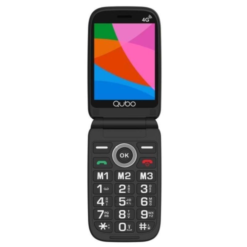 Telemóvel Qubo X-340 4G para Seniores/ Preto