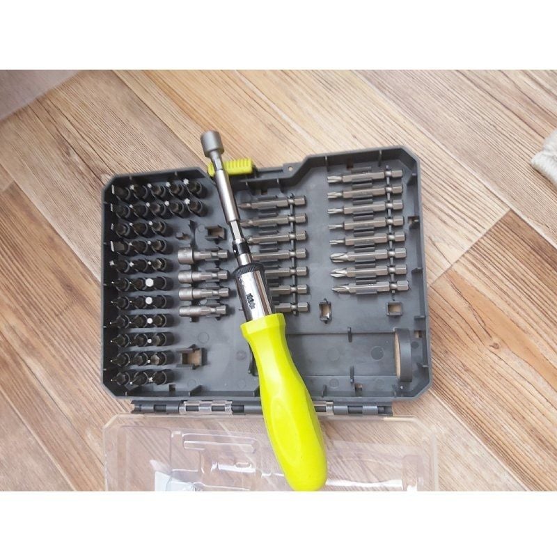 Estojo de 59 Pontas para Aparafusar Ryobi RAK59SD / Inclui Chave de Parafusos
