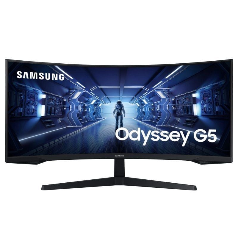 Monitor Gaming Ultrapanorâmico Curvo Samsung Odyssey G5 LC34G55TWWP 34"/ UWQHD/ 1ms/ 165Hz/ VA/ Preto