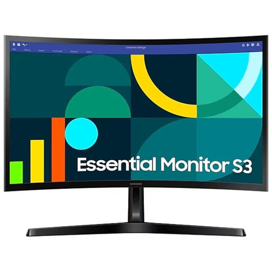 Monitor Curvo Samsung Essential S3 S24D366GAU/ 24"/ Full HD/ Preto
