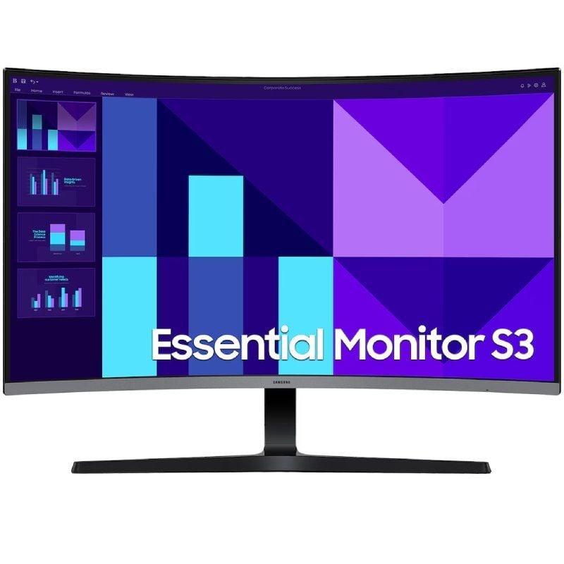 Monitor Profissional Curvo Samsung Essential S39GD S32D392GAU 32"/ Full HD/ Preto