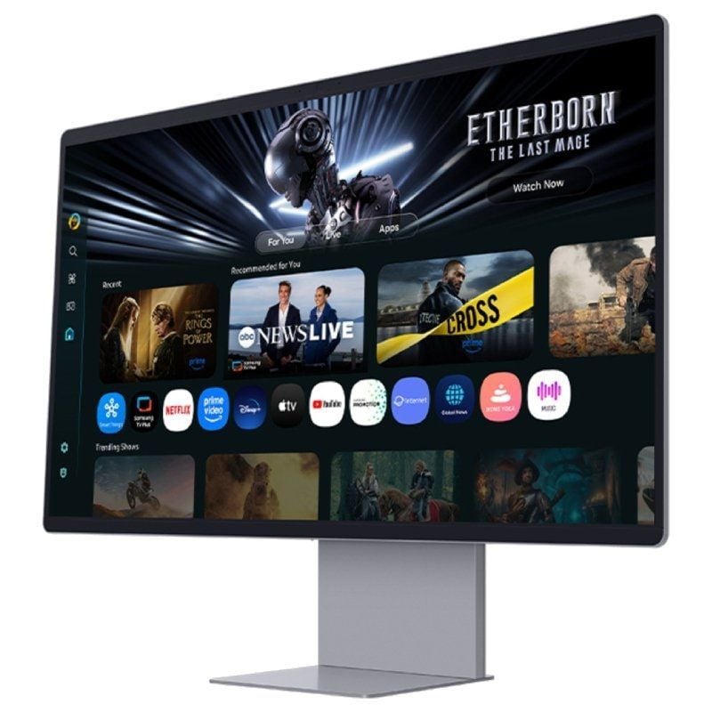 Smart Monitor Gaming Samsung M9 M90SF S32FM900SU 32"/ 4K/ 0.03ms/ 165Hz/ QD-OLED/ Multimedia/ Regulable en altura/ Smart TV/ Plata