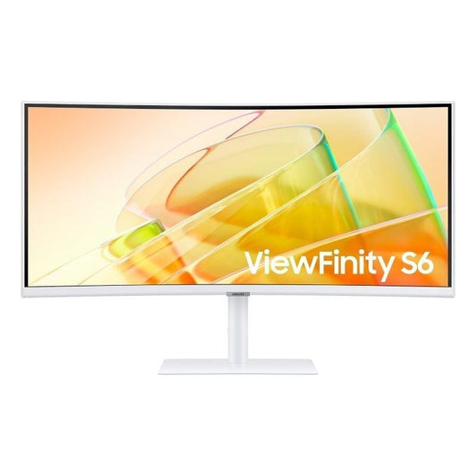 Monitor Profissional Ultra-Panorâmico Curvo Samsung ViewFinity S6 S34C650TAU 34"/ UWQHD/ Multimédia/ Altura ajustável/ Branco
