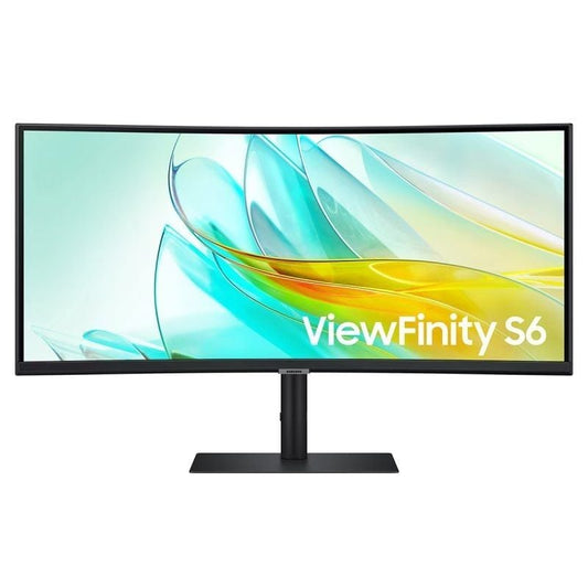 Monitor Profissional Ultrawide Curvo Samsung ViewFinity S6 S34C652UAU 34"/ UWQHD/ Multimédia/ Altura Ajustável/ Preto