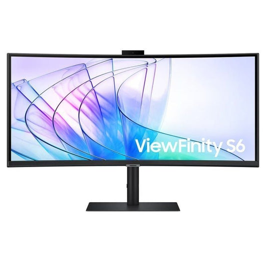 Monitor Profissional Ultrawide Curvo Samsung ViewFinity S6 S34C652VAU 34"/ UWQHD/ Webcam/ Multimédia/ Ajuste em Altura/ Preto