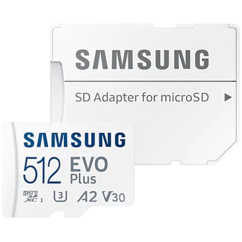 Cartão de Memória Samsung EVO Plus 2023 512GB microSD XC com Adaptador/ Classe 10/ 160MBs