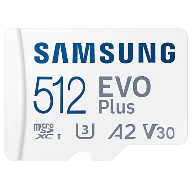 Cartão de Memória Samsung EVO Plus 2023 512GB microSD XC com Adaptador/ Classe 10/ 160MBs