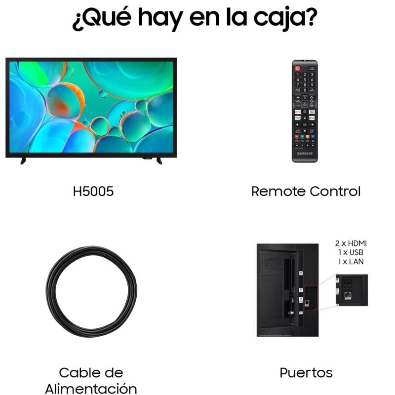 Televisor Samsung H5005 TU32H5005FK 32"/ HD/ Smart TV/ WiFi