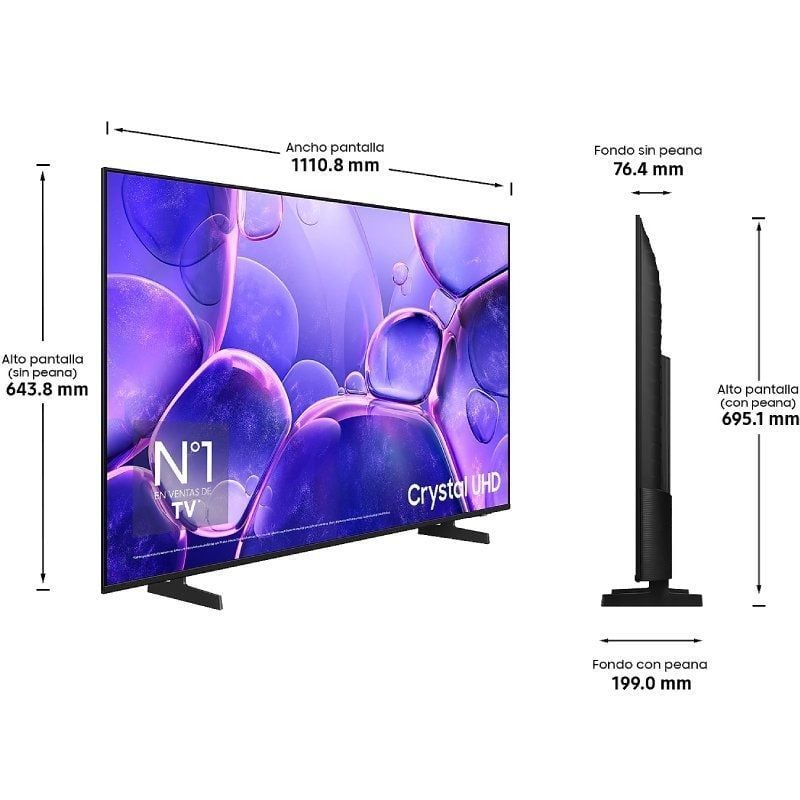 Televisor Samsung LED Crystal UHD TU50U8005FU 50"/ Ultra HD 4K/ Smart TV/ WiFi
