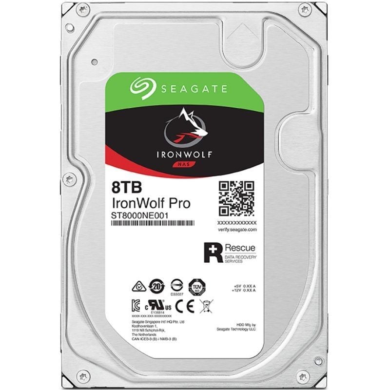 Disco Rígido Seagate IronWolf Pro NAS ST8000NT001 8TB/ 3.5"/ SATA III/ 256MB