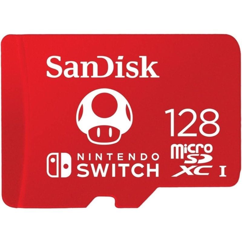 Cartão de Memória SanDisk Nintendo Switch 128GB microSD XC UHS-I/ Classe 10/ 100MBs