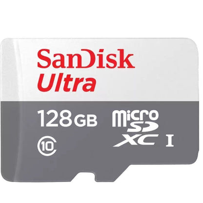 Cartão de Memória SanDisk Ultra 128GB microSD XC com Adaptador/ Classe 10/ 80MB/s