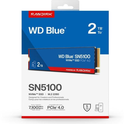 Disco SSD SanDisk WD Blue SN5100 2TB/ M.2 2280 PCIe Gen4/ Capacidade Total