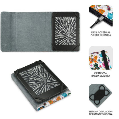 Capa para e-reader Subblim 1EC010 Clever Ebook Case 6" Borboletas