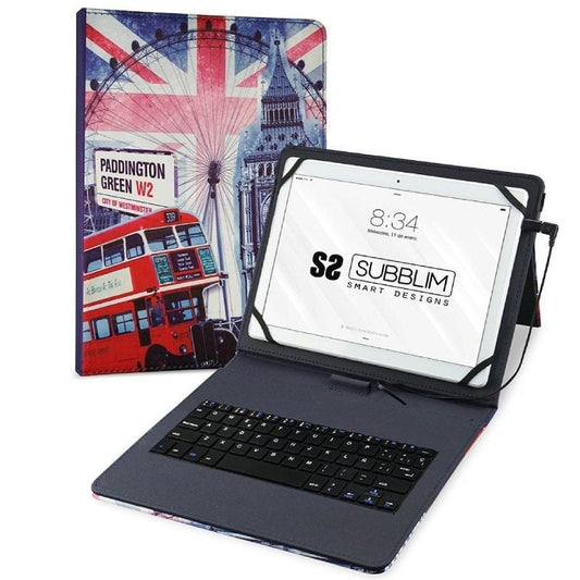 Capa com Teclado Subblim Keytab Pro USB England para Tablets de 10.1"-11"