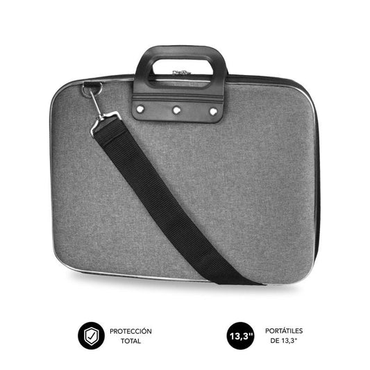 Mala Subblim EVA para Portáteis até 13.3"/ Fita para Trolley/ Cinzento