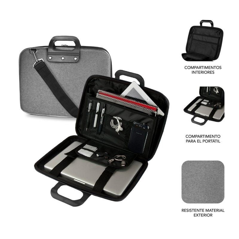 Mala Subblim EVA para Portáteis até 13.3"/ Fita para Trolley/ Cinzento