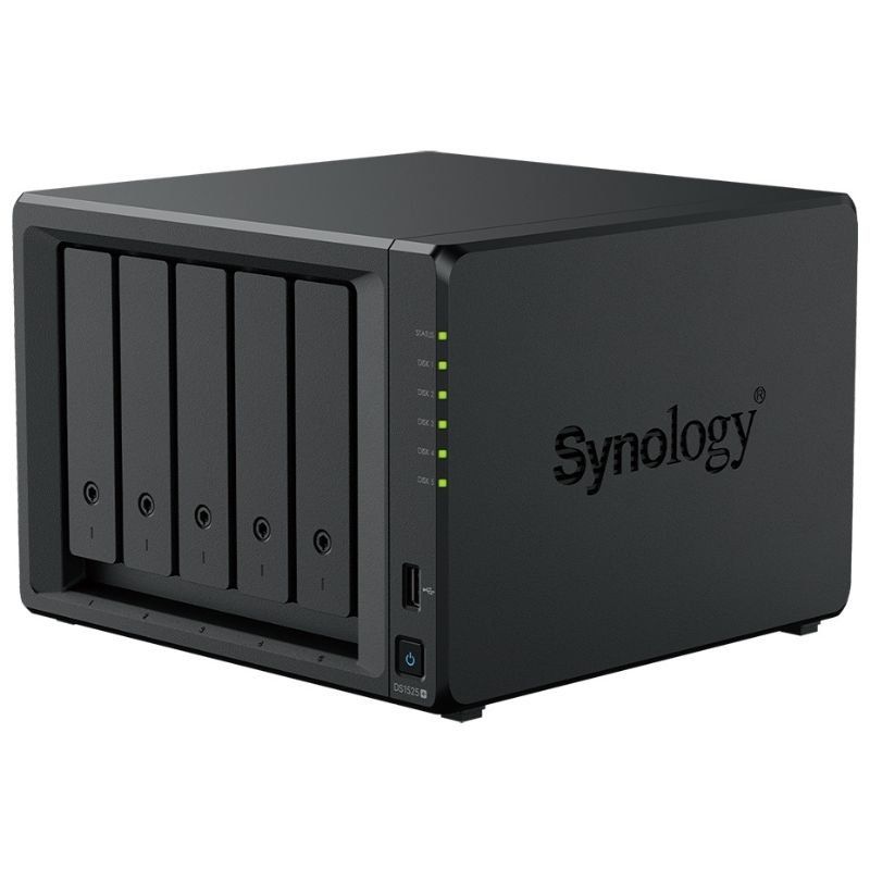 NAS Synology Diskstation DS1525+/ 5 Baías 3.5"- 2.5"/ 8GB DDR4/ Formato Torre