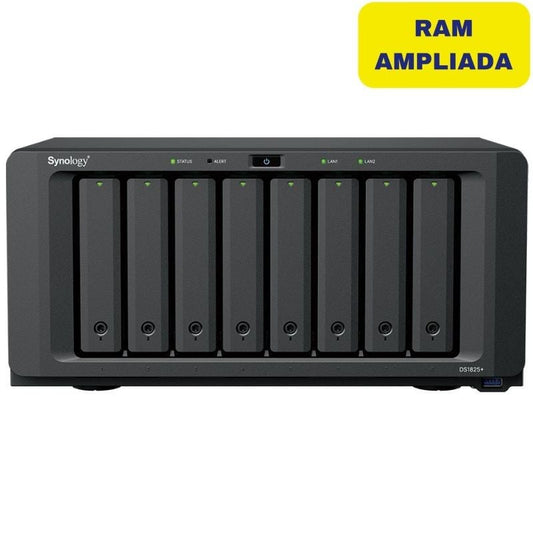 NAS Synology Diskstation DS1825+/ 8 Baías 3.5"- 2.5"/ 32GB DDR4/ Formato Torre