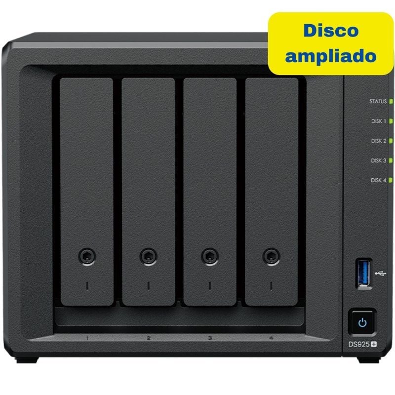 NAS Synology Diskstation DS925+/ 4 Baias 3.5"- 2.5"/ 4GB DDR4/ 8TB/ Formato Torre