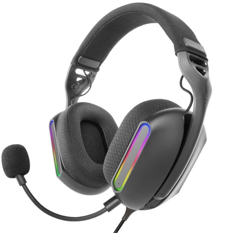 Auscultadores Gaming com Microfone Mars Gaming MH-PRO/ Jack 3.5/ USB/ Pretos