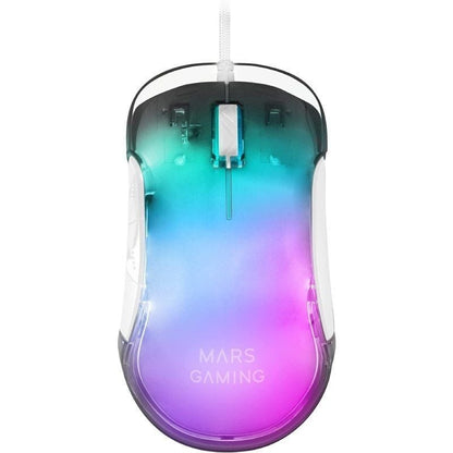 Rato Gaming Mars Gaming MMGLOWW/ Até 12800 DPI/ Branco