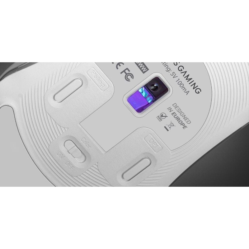 Rato Gaming Mars Gaming MMGLOWW/ Até 12800 DPI/ Branco