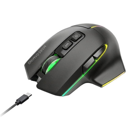 Rato Sem Fios Mars Gaming MMW-VECTOR/ Bateria Recarregável/ Até 12000 DPI