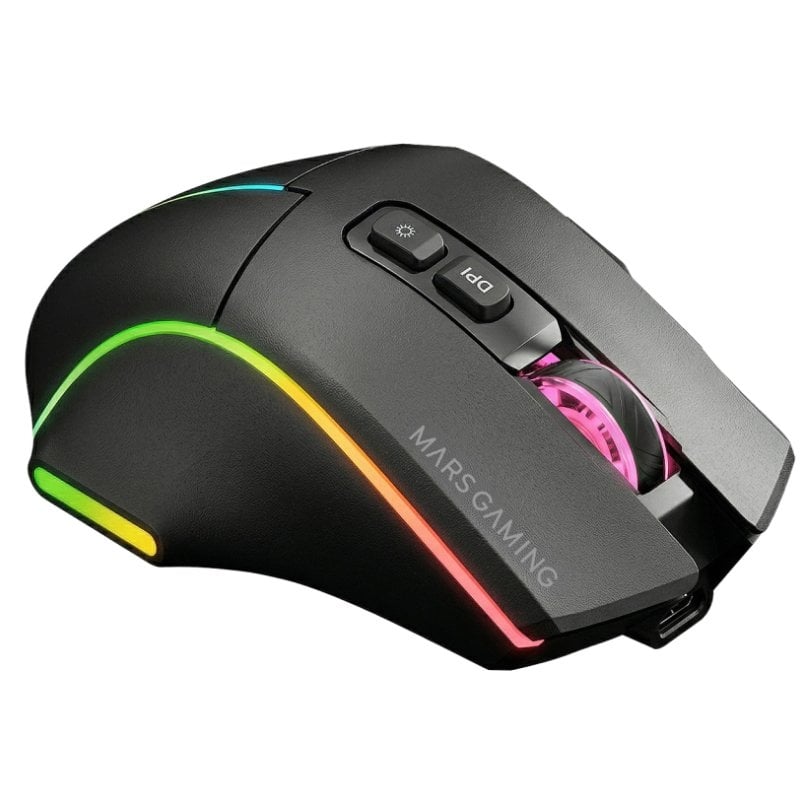 Rato Sem Fios Mars Gaming MMW-VECTOR/ Bateria Recarregável/ Até 12000 DPI