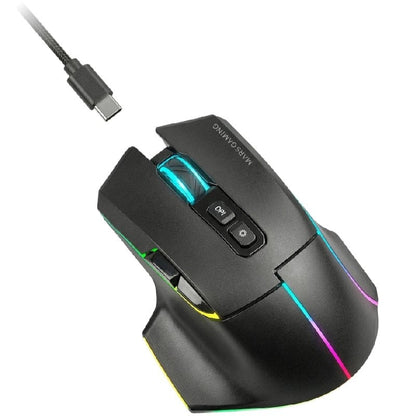 Rato Sem Fios Mars Gaming MMW-VECTOR/ Bateria Recarregável/ Até 12000 DPI