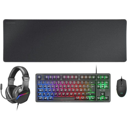 Pack Gaming Mars Gaming MCP-RGB3/ Teclado RGB + Rato Ótico + Tapete XXL + Auscultadores