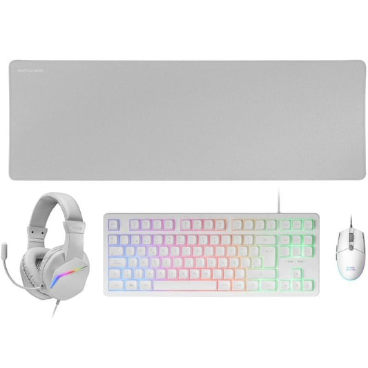 Pack Gaming Mars Gaming MCP-RGB3W/ Teclado RGB + Rato Ótico + Tapete XXL + Auscultadores