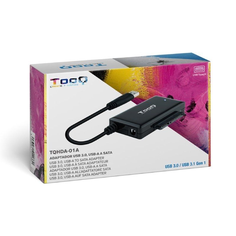 Adaptador para Discos Rígidos 2.5"/3.5" Tooq TQHDA-01A/ USB 3.0 Macho - SATA
