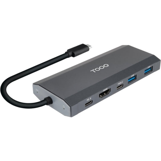 Docking USB Tipo-C TooQ TQE-2241G/ Slot SSD M.2/ 1xHDMI/ 2xUSB/ 1xUSB Tipo-C/ 1xLeitor Cartões/ 1xUSB Tipo-C PD