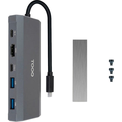 Docking USB Tipo-C TooQ TQE-2241G/ Ranura SSD M.2/ 1xHDMI/ 2xUSB/ 1xUSB Tipo-C/ 1xLector Tarjetas/ 1xUSB Tipo-C PD