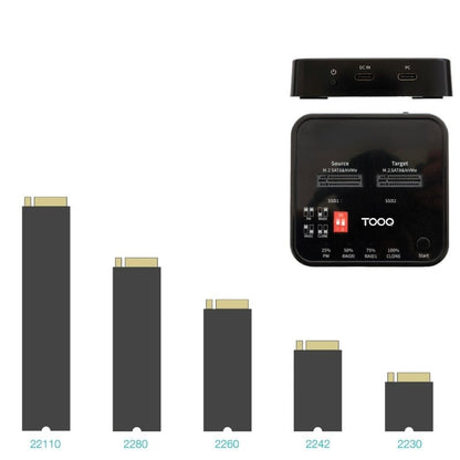 Docking Station para SSD M2 SATA/NVMe TooQ TQDS-201B