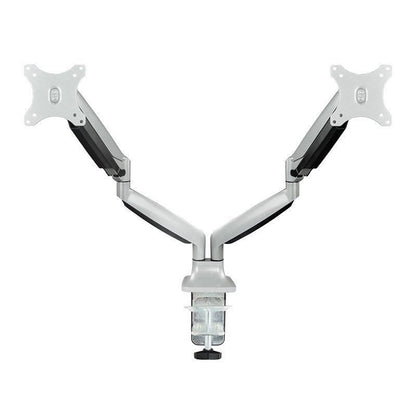 Suporte de Mesa para 2 Monitores TooQ DB3132TNR-S/ Rotativo/ Inclinável/ até 9kg