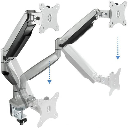 Suporte de Mesa para 2 Monitores TooQ DB3132TNR-S/ Rotativo/ Inclinável/ até 9kg